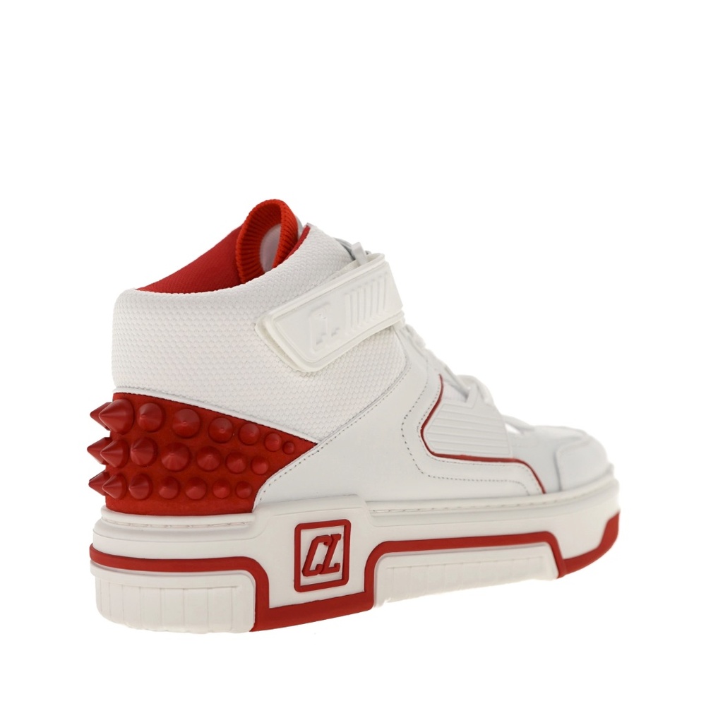 Christian Louboutin Astrolubi Mid Top Sneakers White Leather Size 9 US N… - Picture 4 of 7